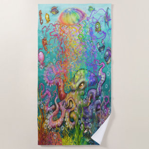 Rainbow Jellyfish Beach Towel