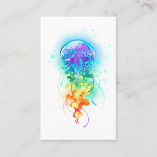 Rainbow jellyfish business card