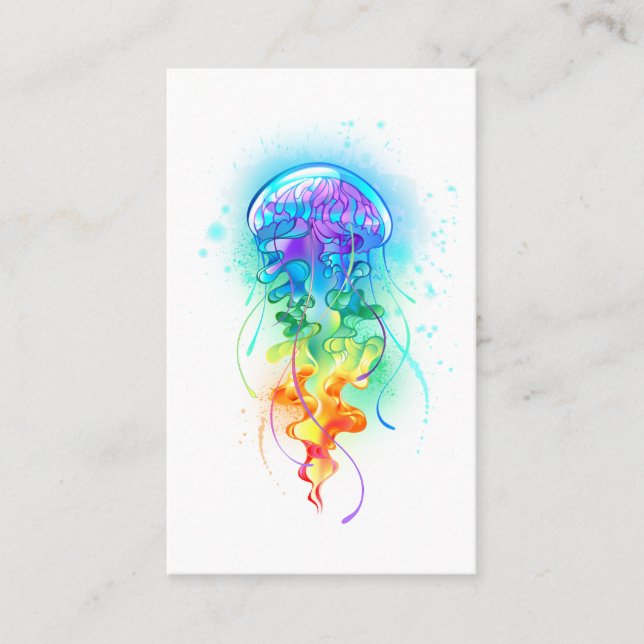 Rainbow jellyfish business card (Front)