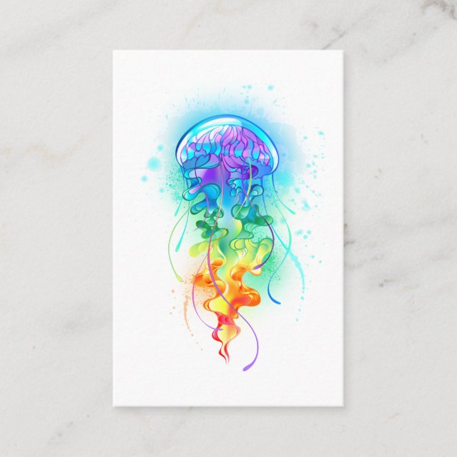 Rainbow jellyfish business card (Front)