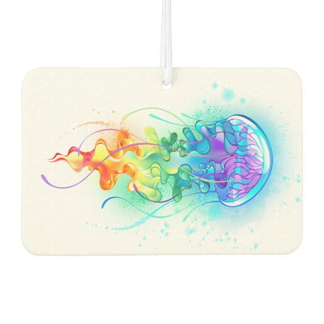 Rainbow jellyfish car air freshener (Front)