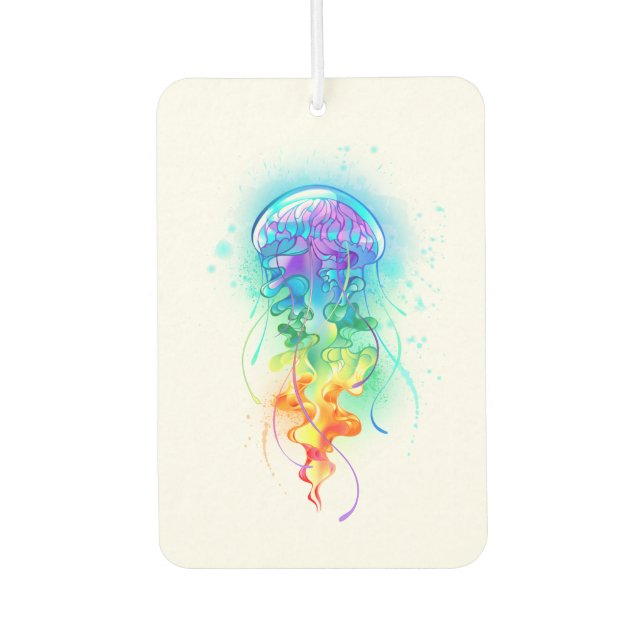 Rainbow jellyfish car air freshener (Front)