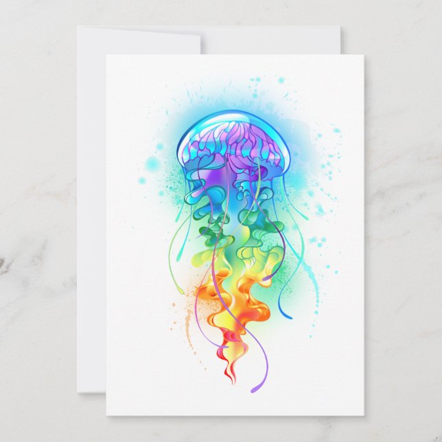 Rainbow jellyfish card (Front)