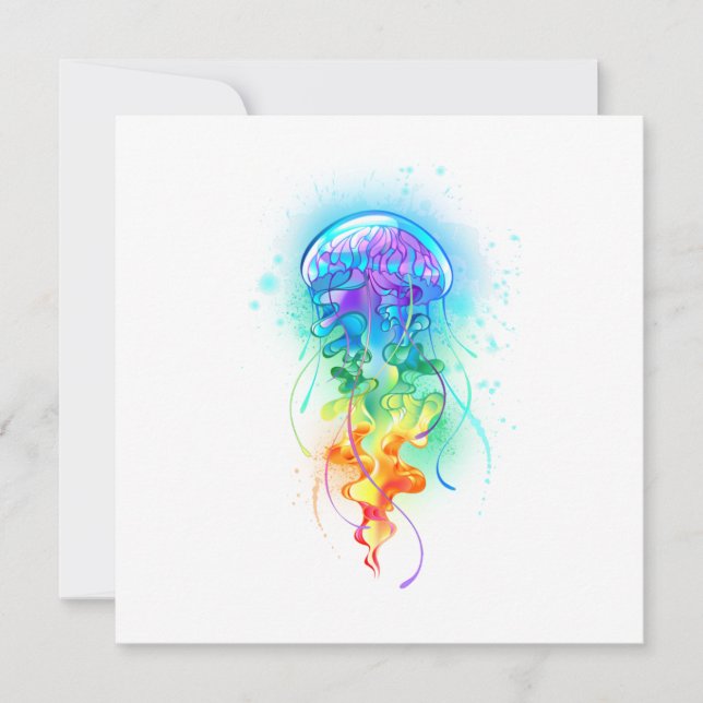 Rainbow jellyfish card (Front)
