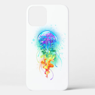 Rainbow jellyfish iPhone 12 pro case