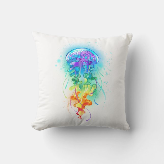 Rainbow jellyfish cushion (Front)