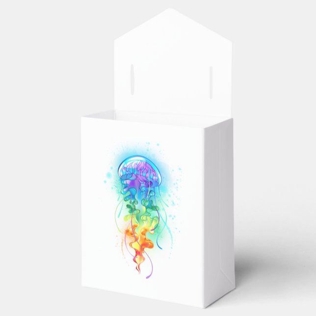 Rainbow jellyfish favour box (Opened)
