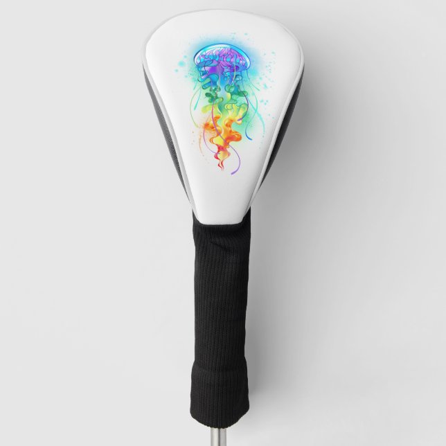 Rainbow jellyfish golf head cover (Front)