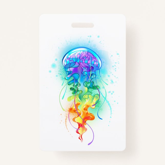 Rainbow jellyfish ID badge (Front)