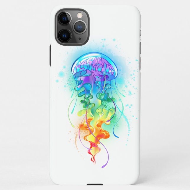 Rainbow jellyfish iPhone case (Back)