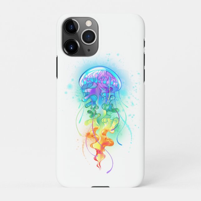 Rainbow jellyfish iPhone case (Back)
