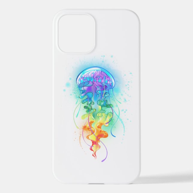 Rainbow jellyfish iPhone case (Back)