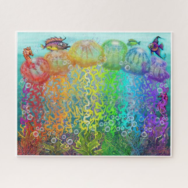 Rainbow Jellyfish Jigsaw Puzzle (Horizontal)