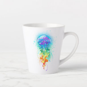 Rainbow jellyfish latte mug