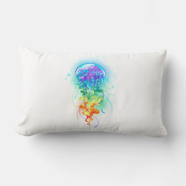 Rainbow jellyfish lumbar cushion (Front)