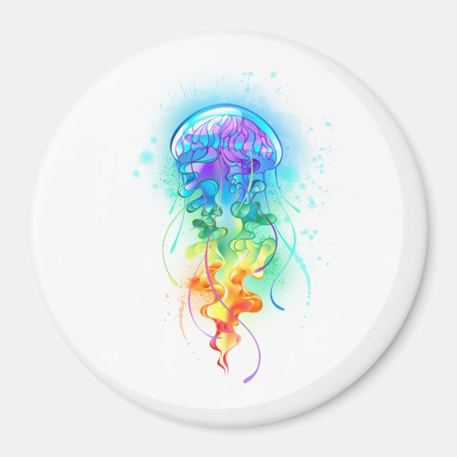 Rainbow jellyfish magnet (Front)