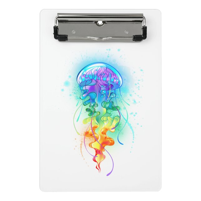 Rainbow jellyfish mini clipboard (Front)