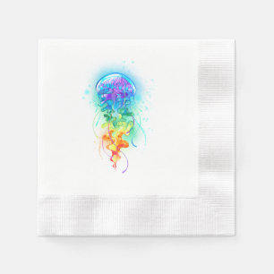 Rainbow jellyfish napkin