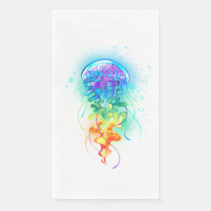 Rainbow jellyfish napkin