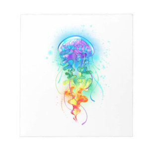 Rainbow jellyfish notepad