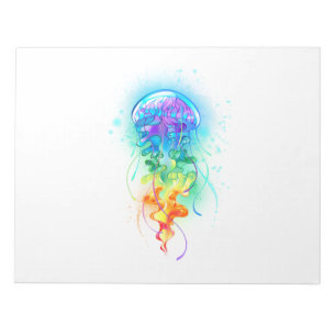Rainbow jellyfish notepad