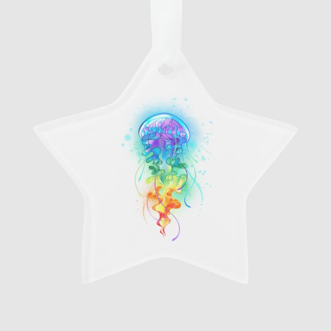 Rainbow jellyfish ornament (Front)