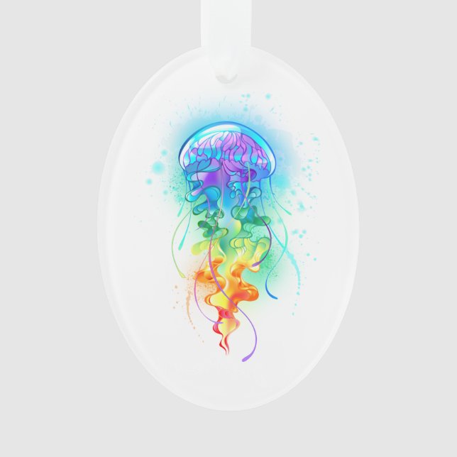 Rainbow jellyfish ornament (Front)