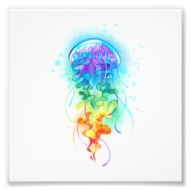 Rainbow jellyfish photo print (Front)