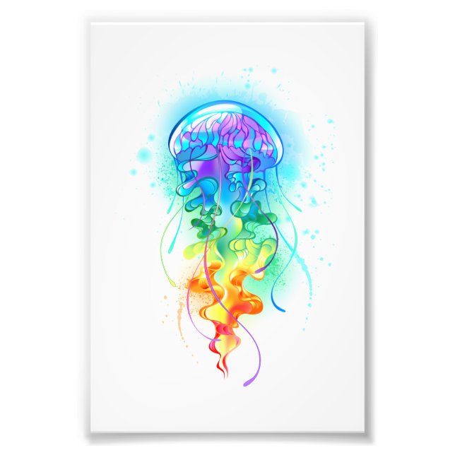Rainbow jellyfish photo print (Front)