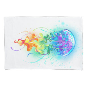 Rainbow jellyfish pillowcase