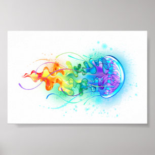 Rainbow jellyfish poster