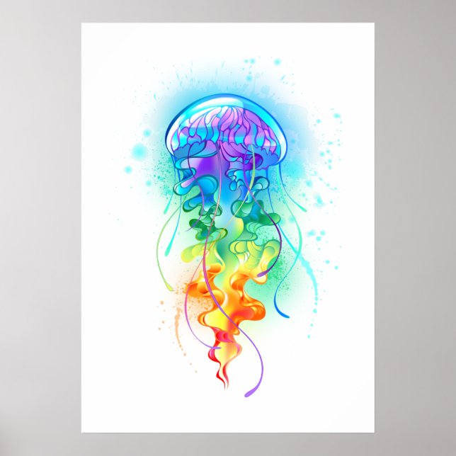 Rainbow jellyfish poster (Front)