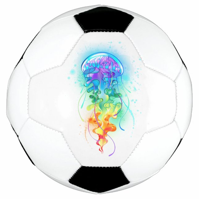 Rainbow jellyfish soccer ball (Front)