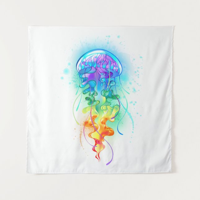 Rainbow jellyfish tapestry (Front)