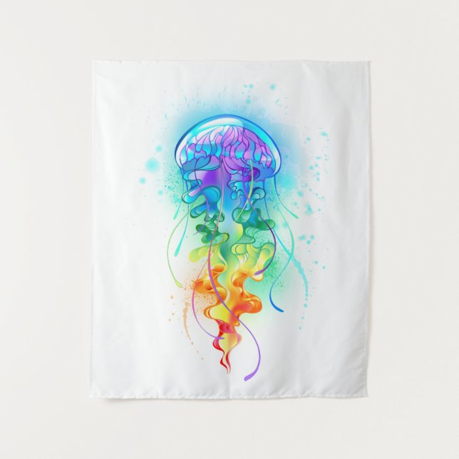 Rainbow jellyfish tapestry (Front)