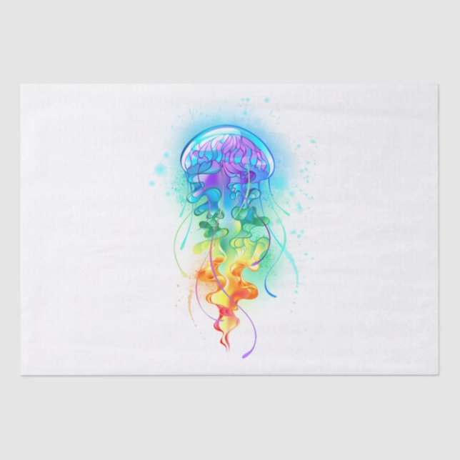 Rainbow jellyfish tissue paper (Front)