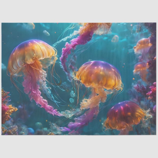 Rainbow Jellyfish Tissue Paper (Front)