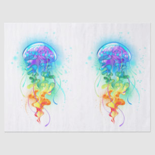 Rainbow jellyfish tissue paper