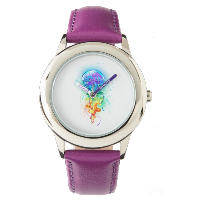 Rainbow jellyfish watch (Front)