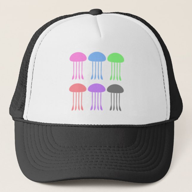 Rainbow Jellyfishes on Parade Trucker Hat (Front)