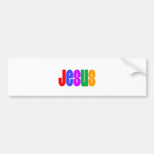 Rainbow Jesus Bumper Sticker