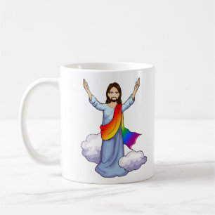 Rainbow Jesus Coffee Mug