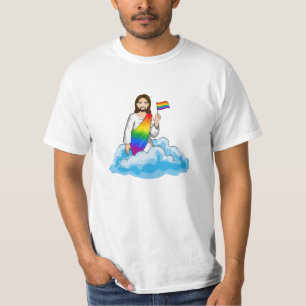 Rainbow Jesus Flag T-Shirt