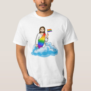 Rainbow Jesus Flag T-Shirt