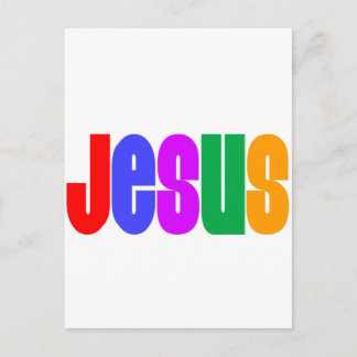 Rainbow Jesus Postcard