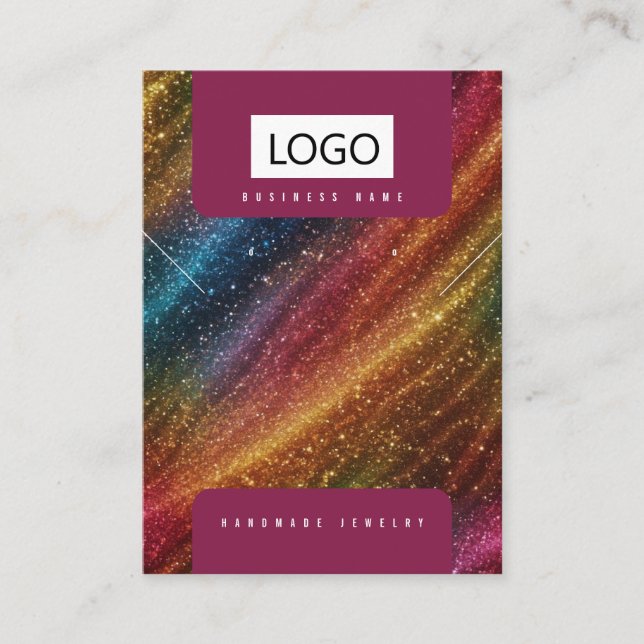 Rainbow Jewellery Earrings Necklace Display Card (Front)