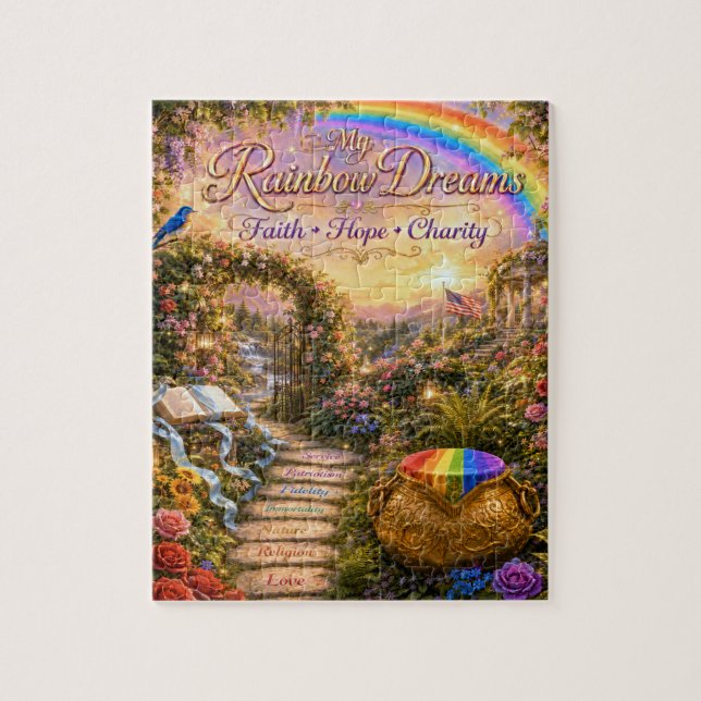rainbow jigsaw puzzle (Vertical)