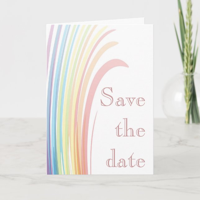 Rainbow Joy Save the Date Card (Front)