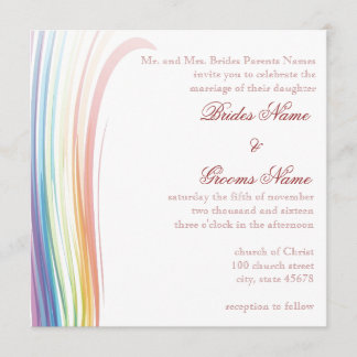 Rainbow Joy Wedding Invitation