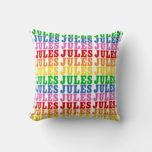 Rainbow Jules Cushion (Front)